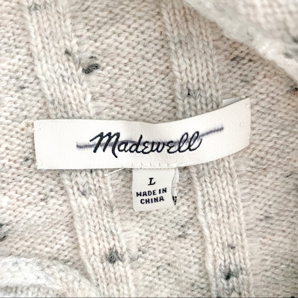 MADEWELL Gray Mockneck Ribbed Pullover Sweater - Picture 3 of 6
